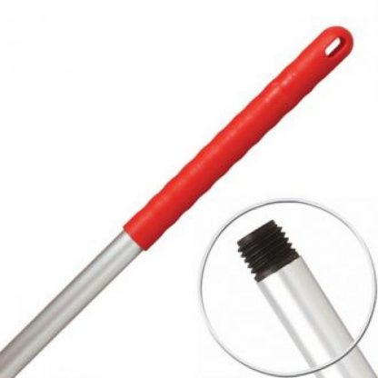 CleanWorks Aluminium Mop Handle - Red Hand Grip