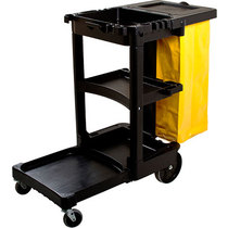 Rubbermaid 6173 Janitor Cart With Vinyl Bag
