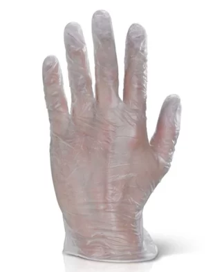 Clear Vinyl Powder Free Disposable Gloves - LARGE